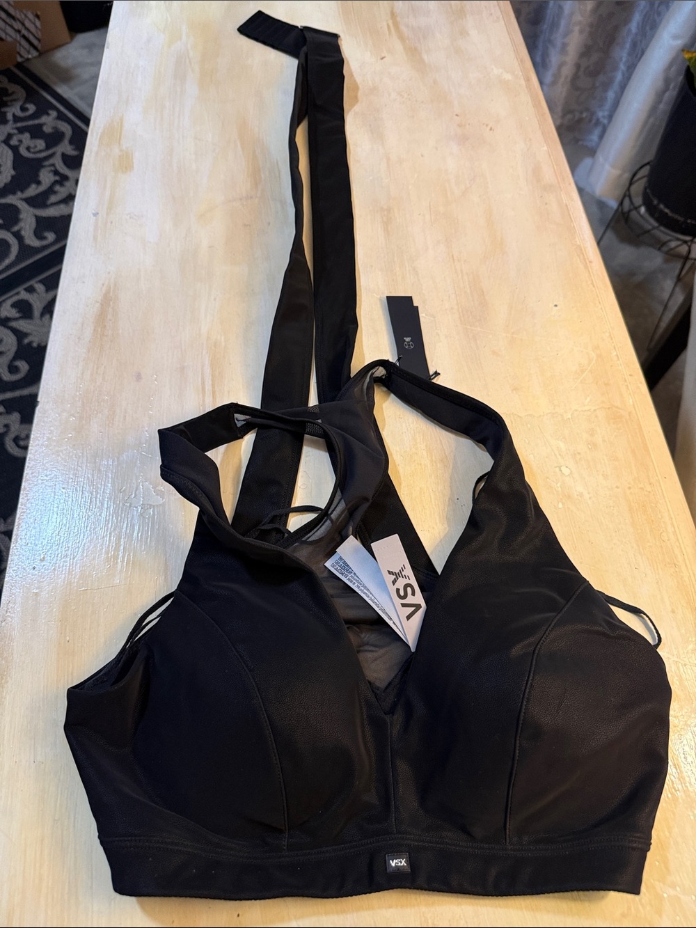 Victoria's Secret Black Strappy Sports Bralette